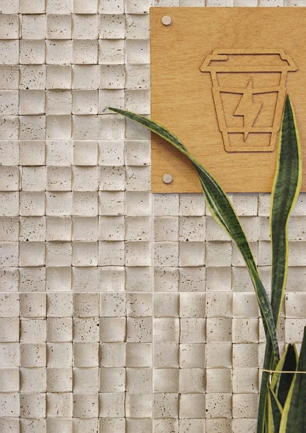 Mosaikmønster fleksibelt blødt stenvægpanel